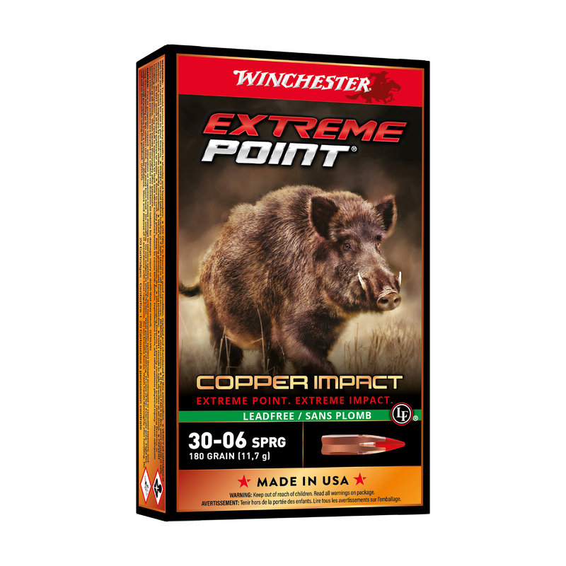 WINCHESTER EXTREME POINT LEAD FREE 30 06 SPRG 180gr 11 66g SANS PLOMB